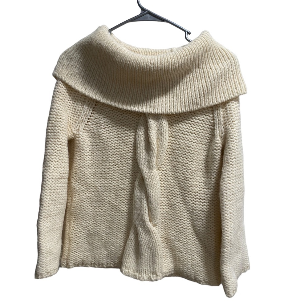 Women’s Michael Kors Cream Alpaca mix Cable Knit Cowl Neck Sweater Size P/S